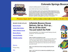 Tablet Screenshot of bouncehousecoloradosprings.com